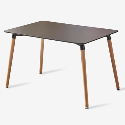 China Classic Designs DINING TABLE Furniture Restaurant Plastic Table MDF Table With Wood Leg for sale