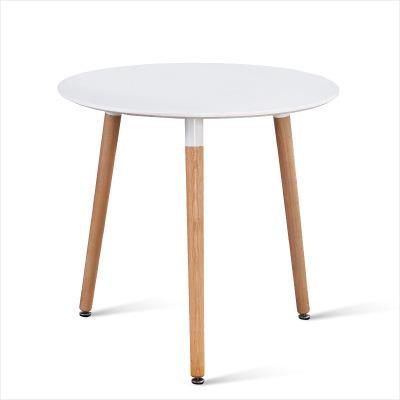 China Simple wholesale modern simple design mdf white wood 60 round tea coffee table for sale