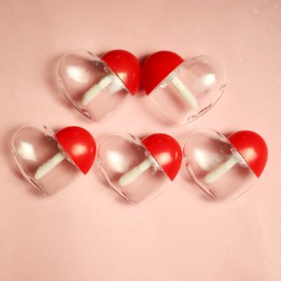 China Private Cute Love 5ML Lip Gloss Tube Heart Shaped Plastic Bottle DIY for sale