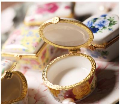 China Luxury Ceramic Blusher Pot Vintage Private Old Mini Fashion Packaging for sale