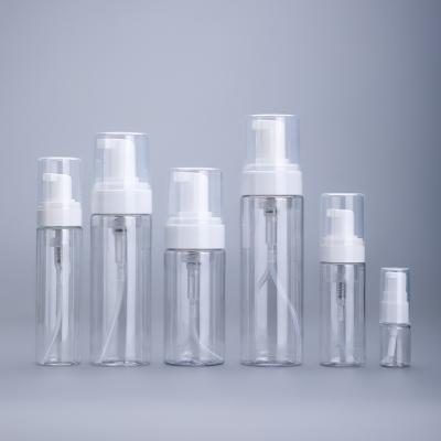 China 15ml 30ml 50ml 80ml 100ml 120ml 150ml Clear Plastic Cosmetic Press Foam Bottle Empty Cosmetic Bottle for sale