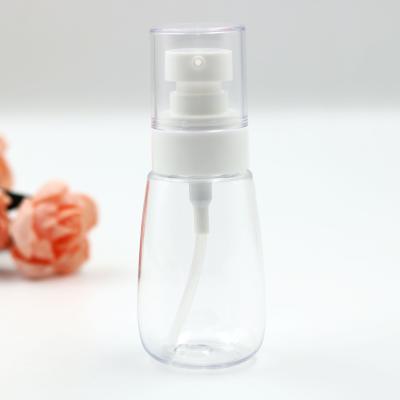 China Good Quality Cosmetic Unique Press Lotion Bottle 70ML Empty Plastic Spray Bottle for sale