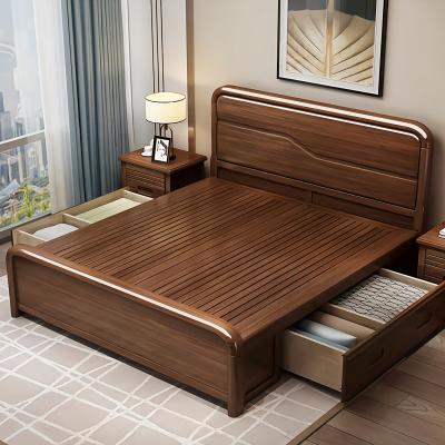 China Chinese Style Adjustable Luxury Bedroom Furniture Solid Wood Bed (Others) Designs for sale