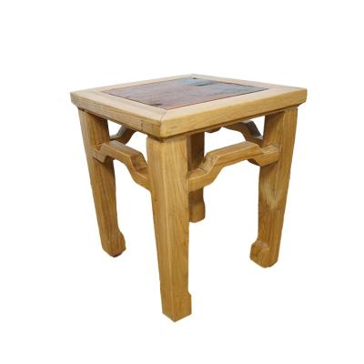 China Other Leisure Living Room Small Solid Wood Stool Retro Small Stool Simple Home Chair Easy Installation for sale