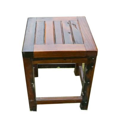 China Other Wooden Ottoman Stool Square Stool Solid Wood Antique Boat Furniture for sale