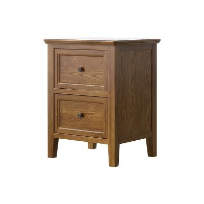 China Can be stocked solid wood bedside table with drawers nightstands for sale