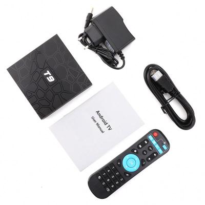 China Support 4k T9 4K HD Smart TV Box RK3328 4GB+32GB Android 8.1 Built In Dual Band Wifi Android TV Box for sale