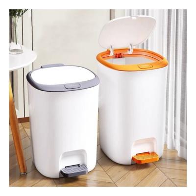 China Sustainable Pressing ring trash can wholesale uncovered Nordic style trash can kitchen household kitchen waste bin toilet trash basket for sale