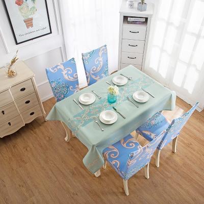 China New modern simple printed waterproof tablecloth household dustproof waterproof tablecloth for sale