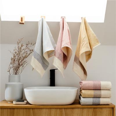 China Viable pure cotton thin towel close to the skin, fine soft cotton absorbs water, household adult student face wash towel does not fade for sale