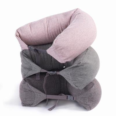 China New Style Solid Color Memory Cotton Neck Pillow Travel Aircraft Super Slow Bound Pillow Anti-static U Shaped Neck Pillow for sale