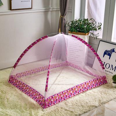 China Folded no need to install floor to floor baby mosquito net cover, crib mosquito net yurt with bottomless bracket kids, foldable, for sale