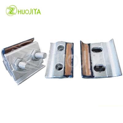 China Zhuojiya China Factory Power Aluminum Copper Connector Parallel Groove PG Bimetal Flanges With Two Bolts for sale