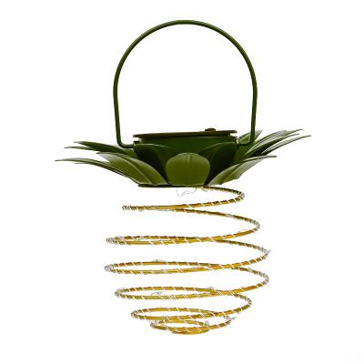 China Garden Christmas Led Pineapple Solar Power Lamp Waterproof Home Party Solar Powered Hanging Light For Christmas for sale