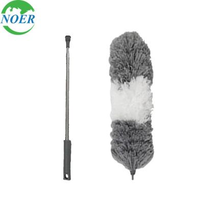 China Viable Wholesale Microfiber Feather Duster Car Stainless Steel Telescopic Extra Long Dust Collector for sale