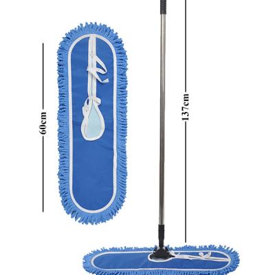 China Sustainable Household Industrial Indoor Floor Microfiber Dust Mop Cleaning Flat Mop For Hotel/Hospital Easing Cleaning for sale