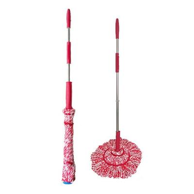 China 2021 sustainable high quality easy use twist wipe microfiber magic broom with steel rod made in China for sale