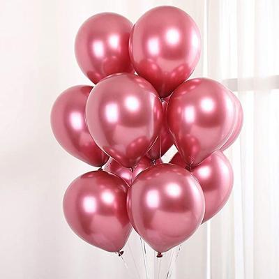 China Deeply 50 Pcs 12 Inch Gold Chrome Metallic Helium Shiny Latex Thicken Balloon for Wedding Birthday Graduation Christmas Carnival for sale