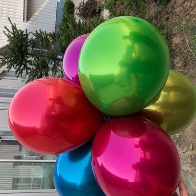 China Wholesale Party Decoration 10 /12 Inch Double Stuff Agate Latex Balloon Chrome Two Layer Wedding Birthday Latex Balloon for sale