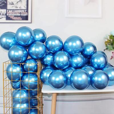 China Deep Glossy 100 Pcs /bag Helium Latex Thicken 5 Inch Chrome Metallic Balloon For Wedding Birthday Party Graduation Deco for sale