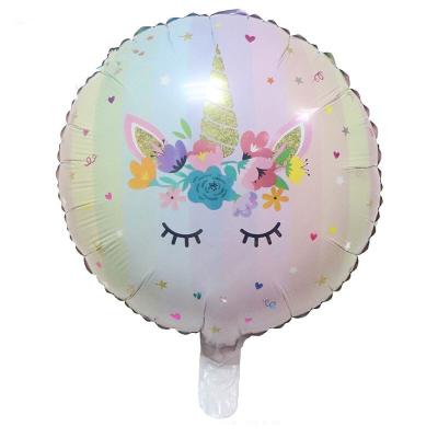 China Wholesale 2021 New Cute Happy Birthday Balloons 18 Inch Unicorn Foil Balloons For Baby Shower Birthday Party Decoration for sale