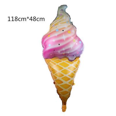 China Wedding Baby Shower Party Decoration Large/Medium Size Ice Cream Donut Food Foil Balloon Rainbow Swirl Wholesale Kids Party Decor Balloons for sale