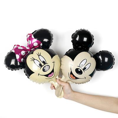 China Foil Balloon Hot Selling Mini Mickey Head Children Minnie Mouse Foil Balloon For Birthday Party Decoration for sale