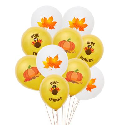 China Creative 136 Pcs Fall Thanksgiving Party Balloon Supplies Set With Includes Artificial Turkey Latex Balloon Maple Leaves for sale