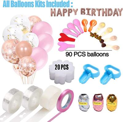 China 132 PCS Balloon Pump 110V Creative Electric Portable Balloon Inflator with 90 PCS Balloons Tying Tool Glue for sale