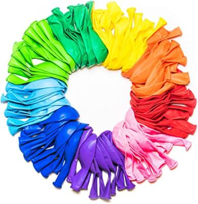 China Wedding Birthday Party Decoration Wholesale Rainbow Set 12 Inch Assorted Multicolor Latex Luminous Latex Balloon For Kids Birthday Party Helium Or Air Deco Use for sale