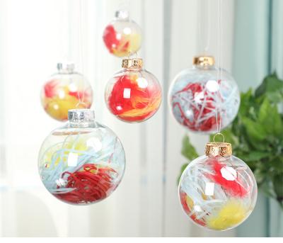 China Wholesale Clear Plastic Christmas Decration Ball Ornaments Clear Transparent DIY Christmas Balls For Party Tree Decoration Supplier for sale