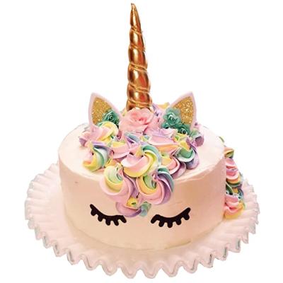 China Unicorn Cake Topper Acrylic with Eyelashes Party Supplies Cake Decorating Supplies for Birthday Party, Wedding, Baby Shower, 5.8 inch for sale