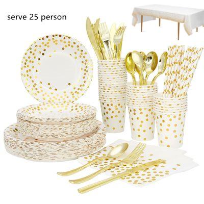 China Fork etc guest birthday tableware party paper plate environment disposable tableware 24 Plate Cup Straw Tableware Sets For Birthday Party Deco for sale