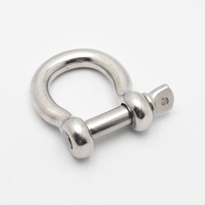 China Boat Fittings Bow Type Shackle Screw Pin Stainless Steel D Shackle for sale