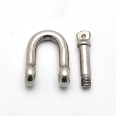 China Hot Selling Heavy Duty Heavy Industry Stainless Steel Pin D-Ring Shackle Quick Shackles With Low Price for sale