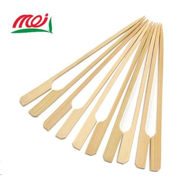 China Factory Direct White Skin Easily Cleaned Flat Food Barbecue Bamboo Sticks for sale