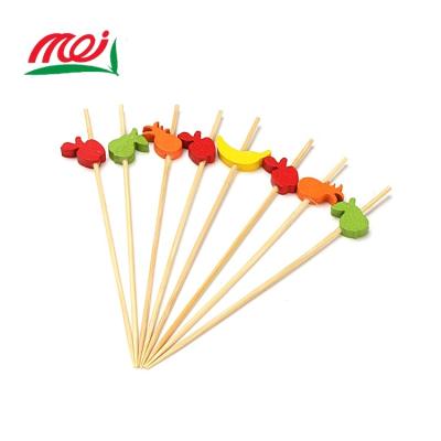 China Easily Cleaned Totally Premium Disposable Food Bamboo Skewer With Ball for sale