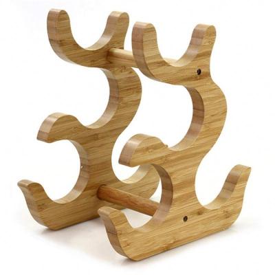 China Eco-friendly Cabinet Home Office Decoration Wine Bottle Display Stand Bamboo Wine Rack for sale