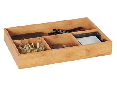 China BANBOO Bamboo Drawer Organizer Kitchen Utensil Box, Cutlery Organizer In Used Drawer for sale