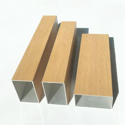 China Constructure Kenli China pipe profile factory produce new design aluminum profile wood grain aluminum profile for sale