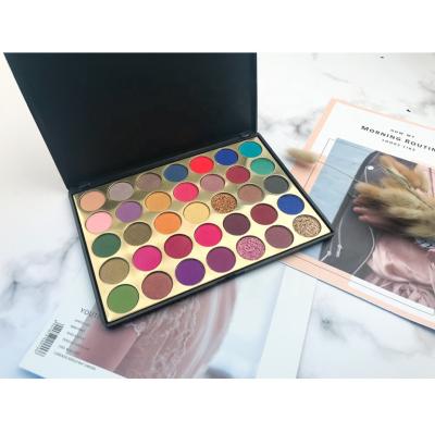 China Waterproof Most Popular Multi Makeup Colored Eyeshadow Palette 35 Color Palette High Quality Eyeshadow for sale