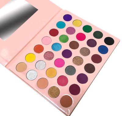 China Waterproof Wholesale Makeup Palette Colorful 35 Color Popular Best Shine And Cosmetic Eyeshadow for sale