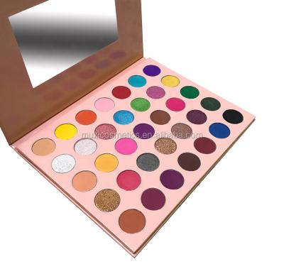 China Wholesale Private Custom High Quality Eyeshadow Palette Book Eyeshadow Glitter Waterproof for sale