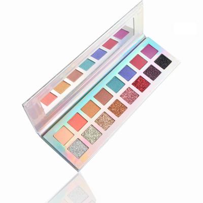 China Waterproof Pick Your Own Color 16 Square Holes Makeup Eyeshadow Combo Palette Without Logo for sale