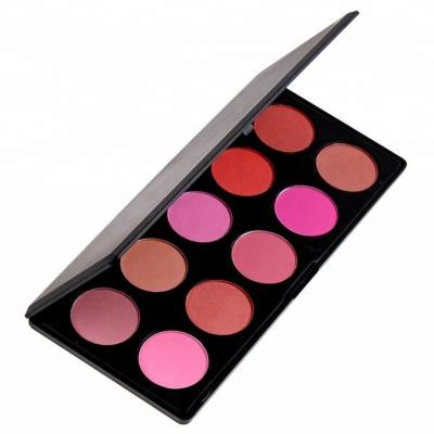 China Sunscreen Private Label 10 Colors Blusher Palette OEM Makeup Blush Matte Powder for sale