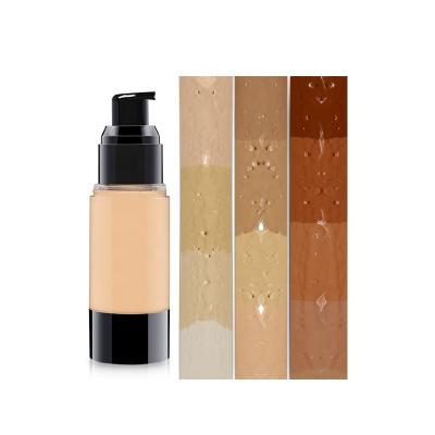 China Acne/Spot Removing 25 Colors Full Cover Skin Foundation High Quality White And Black Foundation Vegan Private Label Makeup for sale