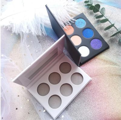 China Waterproof 6 shades highly pigmented mini eye shadow palettes custom logo printing available for sale