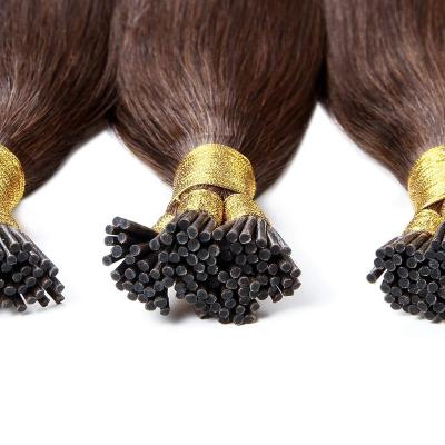 China Soft Smooth Thick Barely Shedding Brazilian Human Hair Extensions Unprocessed Virgin Raw Indian I Tip Hair Extensions for sale