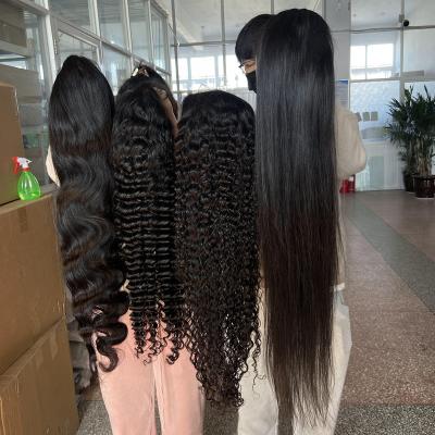 China Soft Smooth Thick Barely Shedding Raw Virgin Cuticle Aligned Dropshipping Hair Extension And Wigs Real Human Wigs Silky Wave Original Lace Human Hair Wig for sale