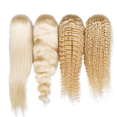 China Soft Smooth Thick Barely Shedding Wholesale 150 Density Honey Blonde 613 Full Lace Wig Human Hair Virgin Blonde Straight 613 Wig Brazilian Wig for sale